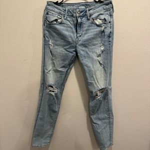 Pre Ripped American Eagle Relaxed Fit Jeans